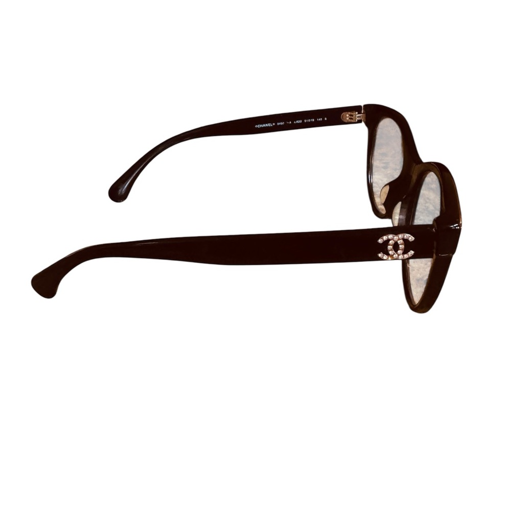 Chanel Black Eyewear Frame eyeglasses, crystal logo - Picture 6 of 16